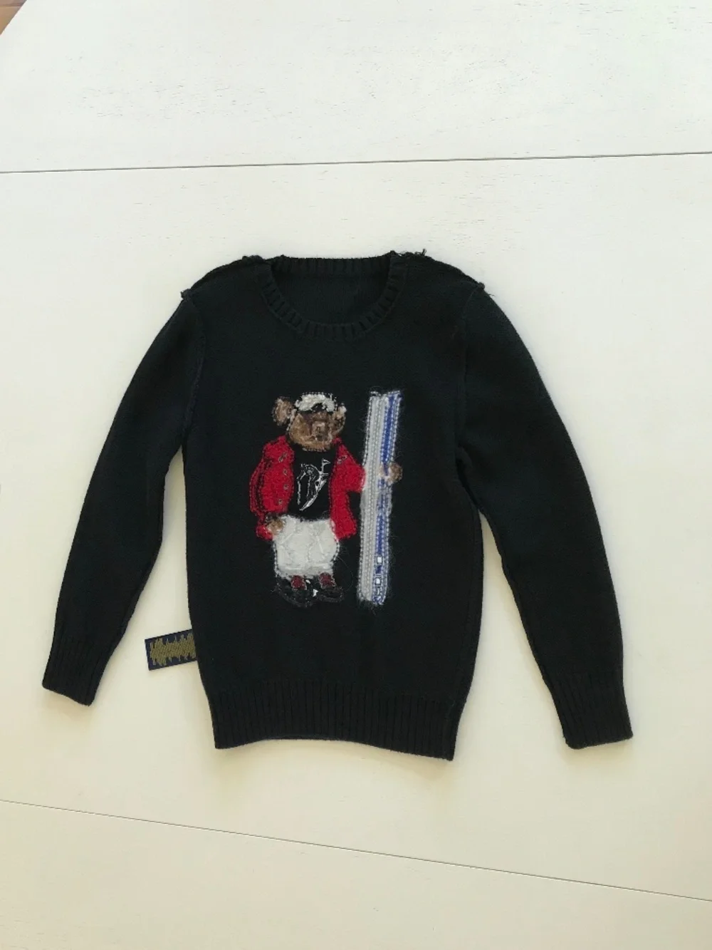POLO RALPH LAUREN “SKI BEAR” 100% COTTON COZY KNIT SWEATER
